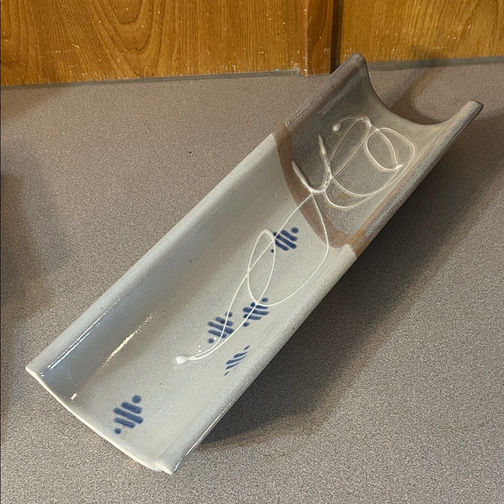 Curved Handcrafted Stoneware Tray